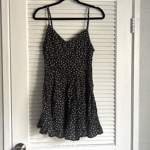 Summer mini flower print dress